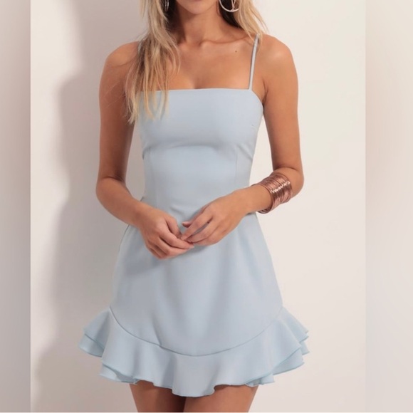 Lucy in the Sky Dresses & Skirts - Lucy in the Sky Light Blue Mini Dress
